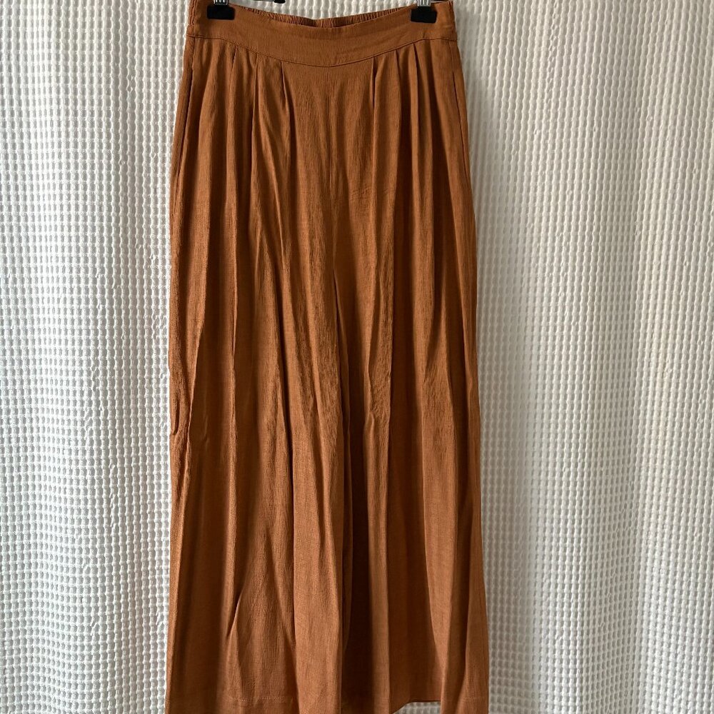 Vanessa Bruno Nunes Wide-Leg Trousers women's 42/XL in cinnamon quiet luxury